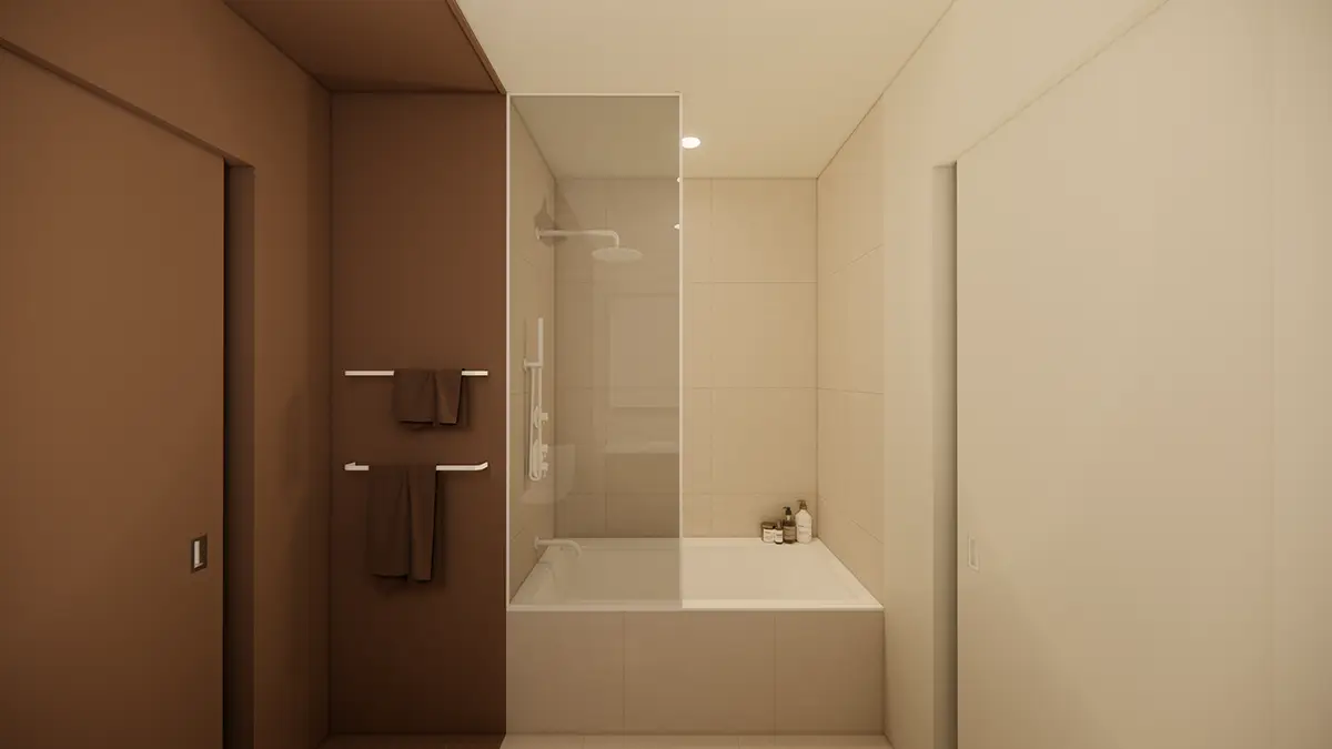 Vue détaillée de la salle de bain